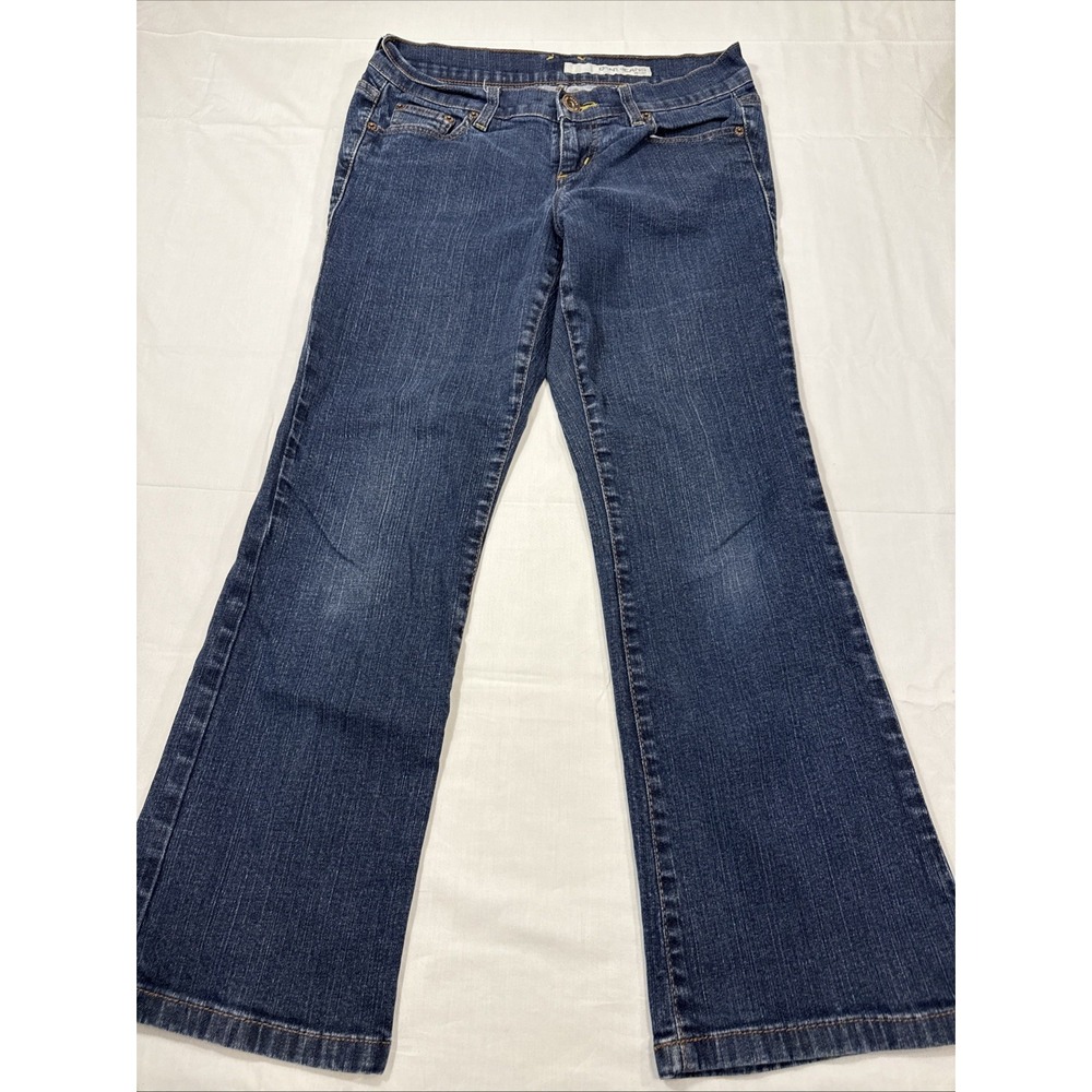 JEANS BOOTCUT DKNY Women's  8R Blue Cotton Blend Zip Solid